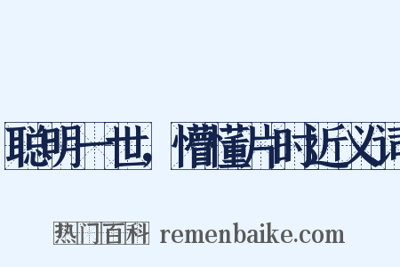 聪明一世，懵懂片时近义词是什么意思的图片